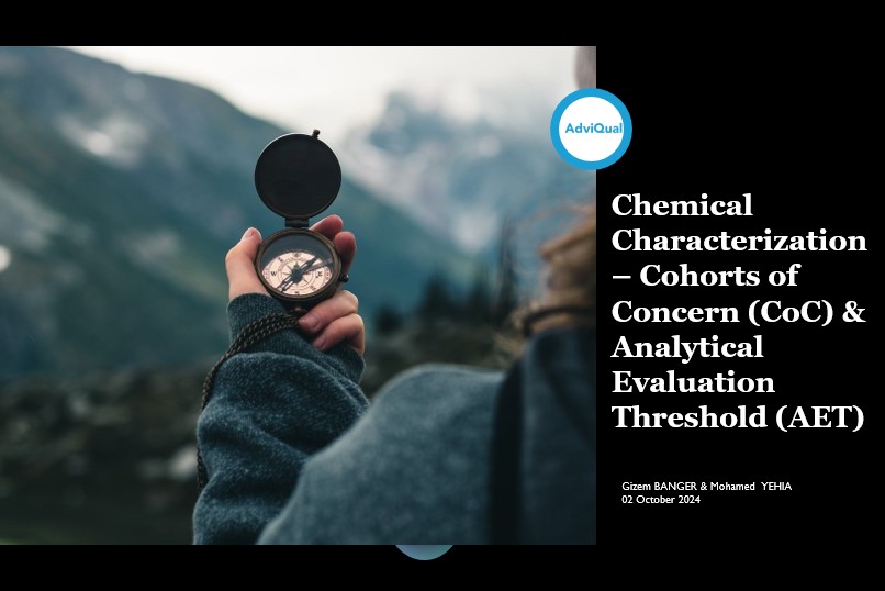 Chemical characterization – Cohorts of Concern (CoC) & Analytical Evaluation Threshold (AET)